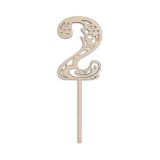 Заготовки для декорирования Mr. Carving Украшение для торта "Цифра ажурная 2" 17,5х6-см ВД-227