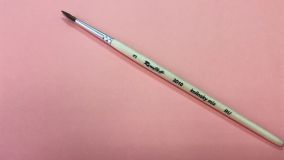 Кисть Рублев Колонок микс круглый короткая ручка лак №3 2D10