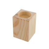 Подсвечник Mr. Carving средний сосна 7.5x5.5x5.5 см