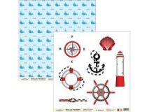 Бумага для скрапбукинга ScrapLike 30,5*30,5 см МРС006, Морской