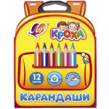 Карандаши цветные Луч КРОХА, 12цв  утолщенные, укороченные