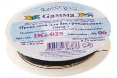 Проволока для бисера DG-025 d 0,25мм 10м №06 чёрный