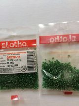 Бисер Zlatka 10г №0027B т. зелёный