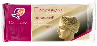 Пластилин скульптурный телесный Луч 500г 