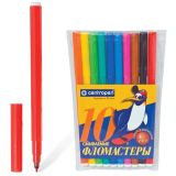 Фломастеры CENTROPEN, 10 цв.,"Пингвины", смываемые, 7790/10