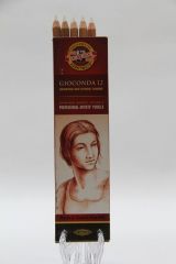 KOH-I-NOOR 8801 Белые художественные мелки Gioconda, карандаш, L=175мм,