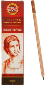 KOH-I-NOOR 8803 Сепия коричневая светлая Gioconda, карандаш, L=175мм, D=7,5мм, 1 шт