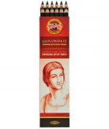 KOH-I-NOOR 8810/2 Уголь для рисования черный Gioconda, карандаш, 1 шт